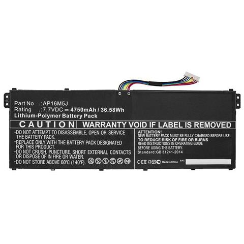 Mbxac-ba0087 Ricambio Per Laptop Batteria (laptop Battery For Acer - 36.6wh Li-ion 7.7v 4.45ah - 36.6wh Li-ion - Foto 2