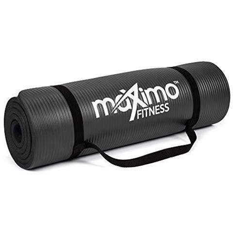 Maximo Materassino Ginnico Nbr Fitness Mat - Multi Purpose - 183 X 60 X 12 Centimetri - Pilates Sit-up Segati Stretching Push-up Casa Palestra - Perfetto Per Gli Uomini Le Donne E Bambini. (nero)  - Foto 2