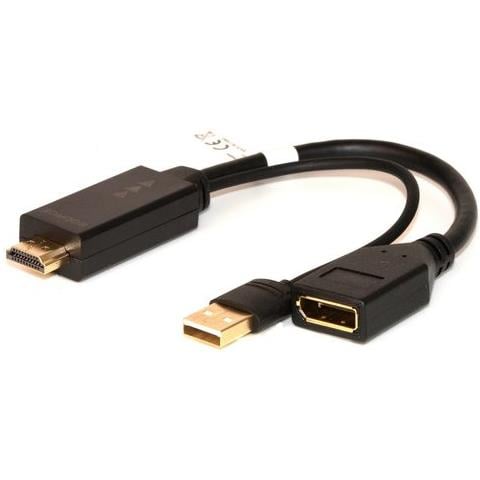 Adattatore Attivo Hdmi Maschio - Displayport 1.2 Femmina Con Connettore Usb 4K Per Pc /Notebook Hdmi A Video Displayport - Foto 2