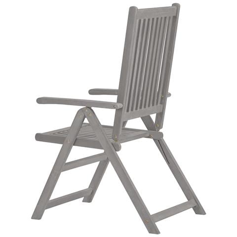 Sedie Giardino Reclinabili 8pz Cuscini Massello Acacia Grigio - Foto 10