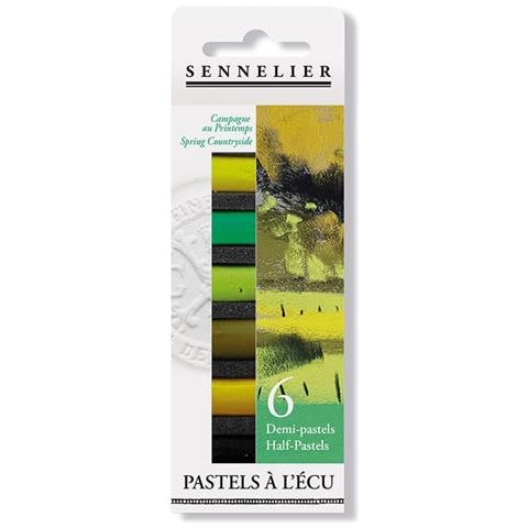 Astuccio Di Pastelli - 6 Mezzi Pastelli - Primavera Paese - Foto 1