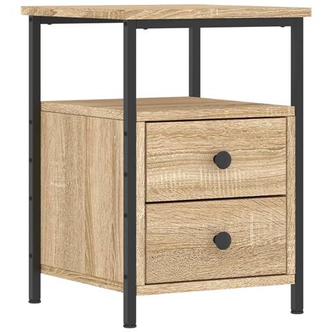 Comodino Rovere Sonoma 34x35,5x50 Cm In Legno Multistrato - Foto 1