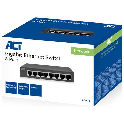 AC4418 switch di rete Non gestito Gigabit Ethernet (10/100/1000) Grigio - Foto 2
