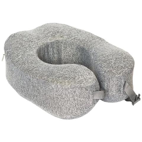 Cuscino Da Viaggio Arrotolabile Con Memory Foam, Grigio - Foto 1