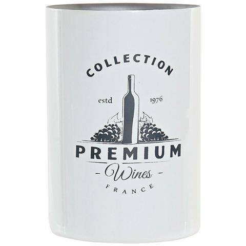 Raffredda Bottiglie Bianco Argentato Acciaio Inossidabile 12 X 12 X 18 Cm - Foto 1