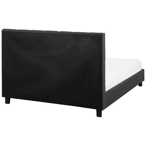 Letto Ad Acqua Tessuto La Rochelle 140 X 200 Cm Grigio Scuro - Foto 10
