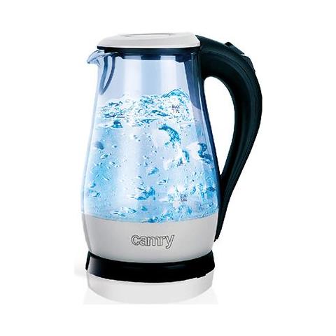 Camry Cr 1251w Bollitore Elettrico 1,7 L Nero, Acciaio Inossidabile, Trasparente 2200 W - Foto 1