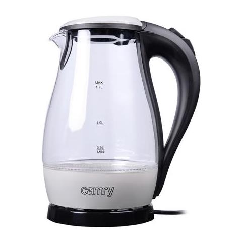 Camry Cr 1251w Bollitore Elettrico 1,7 L Nero, Acciaio Inossidabile, Trasparente 2200 W - Foto 2