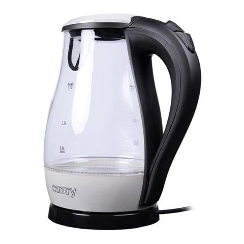 Camry Cr 1251w Bollitore Elettrico 1,7 L Nero, Acciaio Inossidabile, Trasparente 2200 W - Foto 3