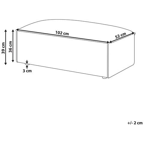 Ottomana Velluto Beige Hellnar - Foto 2