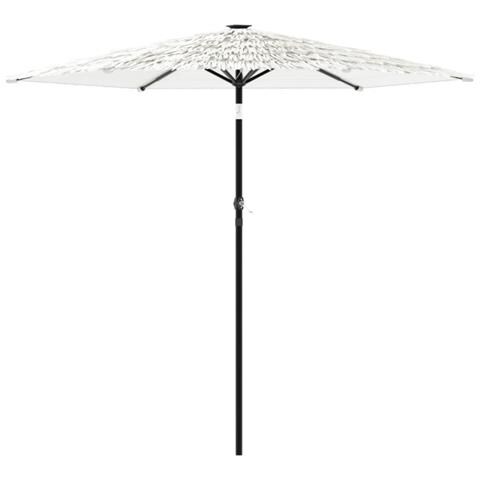 Ombrellone Giardino Con Palo In Acciaio Bianco 223x223x213 Cm - Foto 2