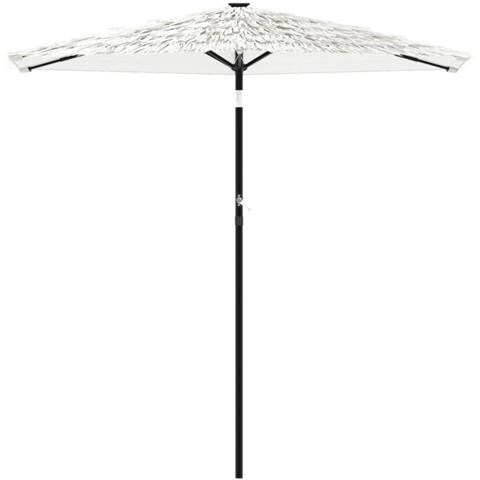 Ombrellone Giardino Con Palo In Acciaio Bianco 223x223x213 Cm - Foto 3