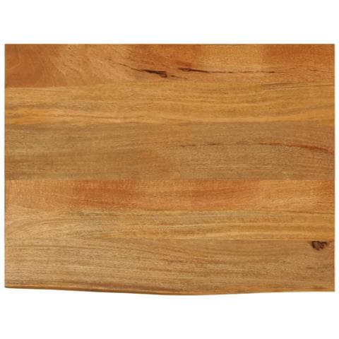 Piano Tavolo Bordi Vivi 90x60x2,5 Cm In Legno Massello Di Mango - Foto 1
