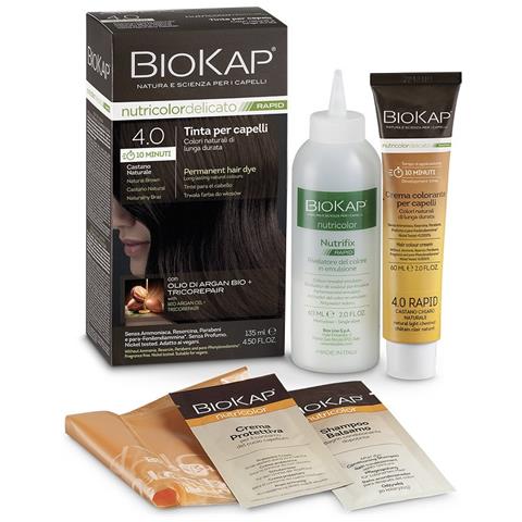 Bios Line Biokap Nutricolor Delicato Rapid Tinta 4,00 Castano Naturale 135 Ml - Foto 1