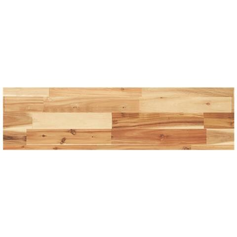 Piano Per Tavolo 80x20x4cm Rettangolare Legno Massello Acacia - Foto 2