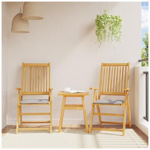 Imbottitura Per Seduta Giardino 4pz Grigio Chiaro 45x45x2 Cm - Foto 3
