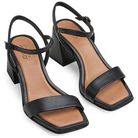 Black Elegant Open Sandals Sandali Pelle Scarpe Donna Nero Eu 37, 1-28385-42 001 - Foto 1