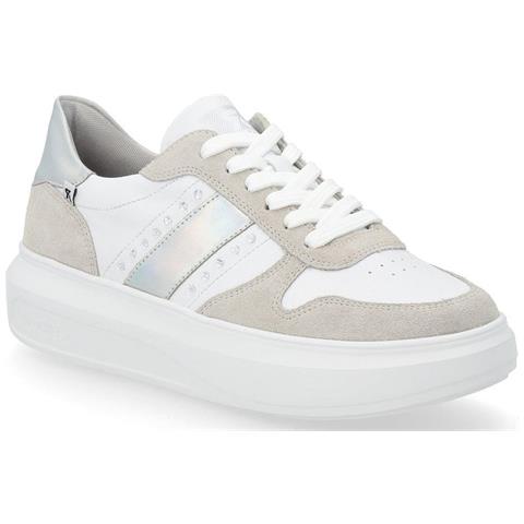 Leisure Trainers White Sneakers Pelle Scamosciata /nabuk Scarpe Donna Bianco Eu 36, W1200-81 - Foto 1
