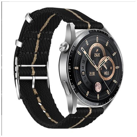 Cinturino Per Orologio Nato In Nylon Jacquard Black 22 Mm - Foto 3