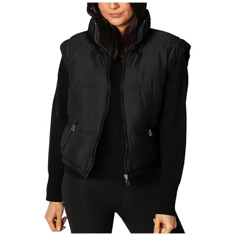 Giacca Invernale Da Donna, Piumino Nero Con Maniche Rimovibili, Moda Chic - Foto 1