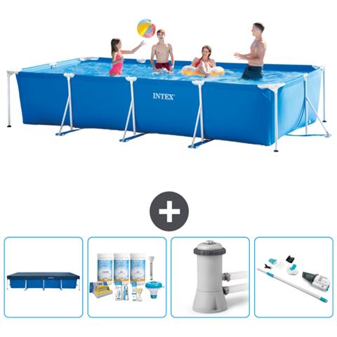 Piscina Fuori Terra - Rettangolo - 450x220x84 Cm - Blu - Include Accessori Coordinati Cb5 - Foto 1