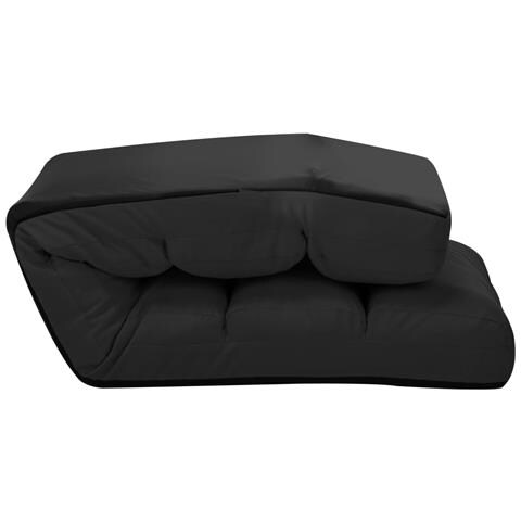 Lusso Casadino -  Sedia A Sdraio Da Terra Pieghevole Nera In Similpelle - Foto 6