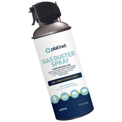 Spray Aria Compressa Spolverante 400 Ml Per Materiale Informatico, Nero - Foto 2
