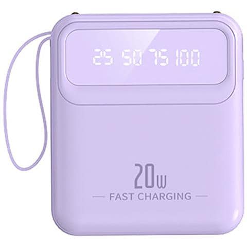 Powerbank 10000mah 20w Con Display Led / Torcia / Cavi Compatti - Foto 1