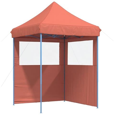 Tendone per Feste Pieghevole Pop-Up con 2 Pareti Terracotta - Foto 1