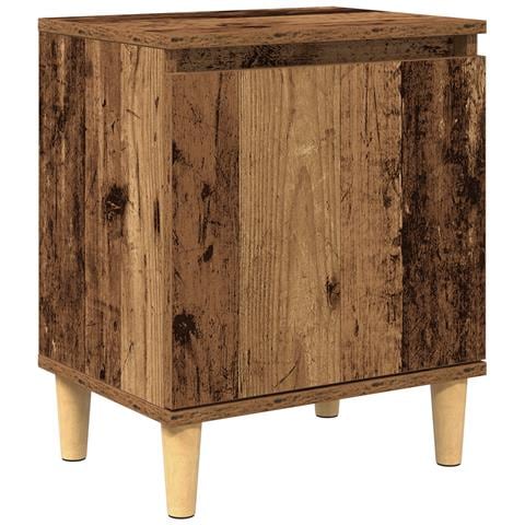 Comodino in Legno Vecchio Legno Vecchio Legno Massello di Recupero - Foto 1