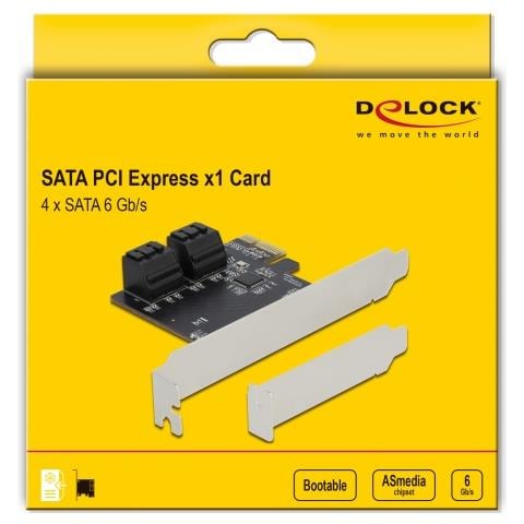 Scheda PCI Express x1 SATA a 4 porte - Fattore di forma a basso profilo - Foto 2