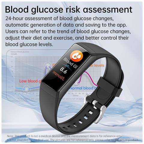 Smart Bracelet: Monitoraggio Frequenza Cardiaca, Pressione Sanguigna, Ossigeno, Salute Remota, Fitness Tracker Impermeabile, Compatibile Con Huawei, Samsung, Apple, Garmin - Foto 7