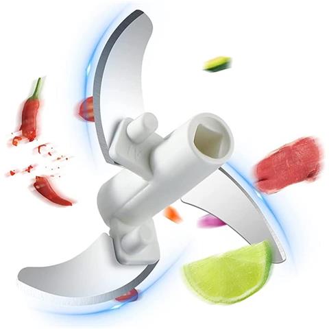 Tritatutto Manuale Taglia Verdure 3 Lame Con Frusta Per Cipolle Aglio - Foto 4