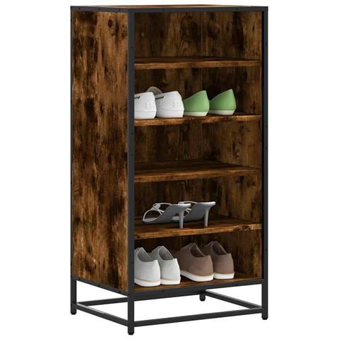 Scarpiera Rovere Fumo 48x38x97,5 cm in Legno Multistrato - Foto 2