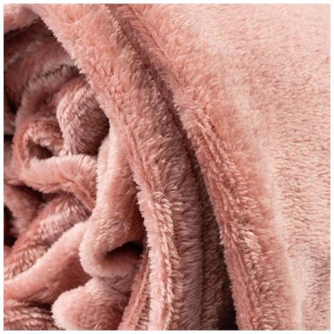 Coperta Per Divano E Letto In Tessuto 150x200 Cm Confortevole Caloroso, Rosa - Foto 3