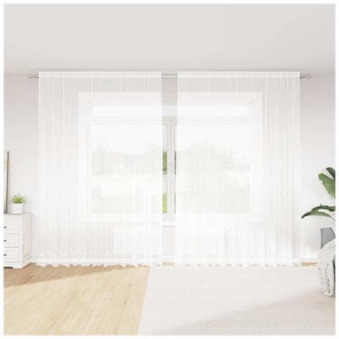 Tende con tende Floreale Bianco 300 x 280 cm Poliestere - Foto 2