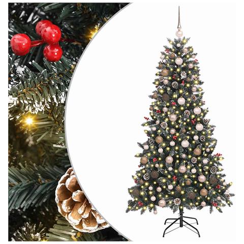 Albero di Natale artificiale con 300 LED Verde 210 cm - Foto 1