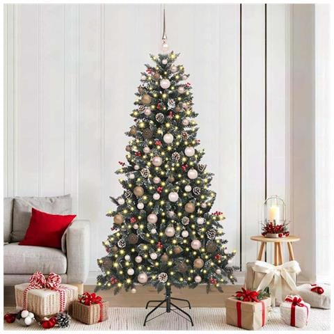 Albero di Natale artificiale con 300 LED Verde 210 cm - Foto 2