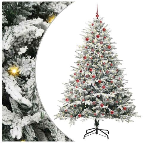 Albero di Natale artificiale preilluminato con set di palline - Foto 1