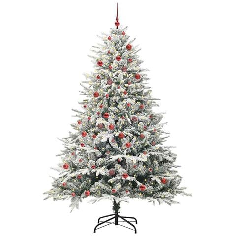 Albero di Natale artificiale preilluminato con set di palline - Foto 2