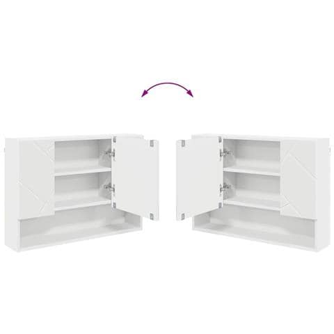 Set di mobili per il bagno con cassetto con porta 2 pcs Bianco - Foto 9