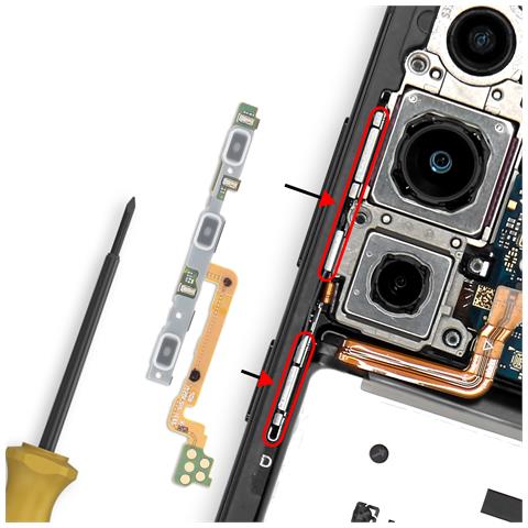 Nappe Tasto Di Accensione E Volume Originale Per Galaxy S25 Pezzo Di Ricambio, Grigio - Foto 4