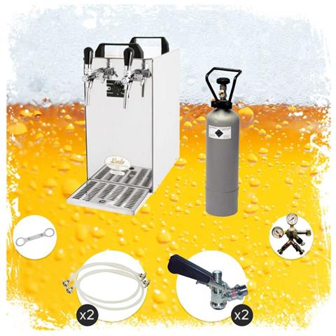 Set Completo Spillatore Birra Dispenser Birra Macchina Per Birra - Kontakt 40 2-linee 50 Litri /h Keg Adattatore Da 5 Litri Keg 2 Type D - Foto 2