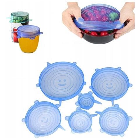 Set Di Coperchi Universali In Silicone - 6 Pezzi | Resistente A Temperature Estreme | Adatto Per Microonde E Congelatore - Foto 6