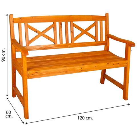 Sgabello In Legno Arancione 120x60x90h - Foto 6