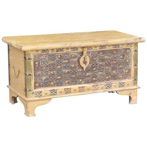 Baule In Legno Marrone 90x40x45h - Foto 1