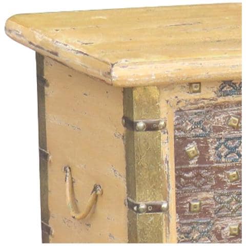 Baule In Legno Marrone 90x40x45h - Foto 2