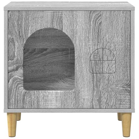 Casa per Gatti Grigio Sonoma 51 x 30 x 52 cm Legno multistrato - Foto 1