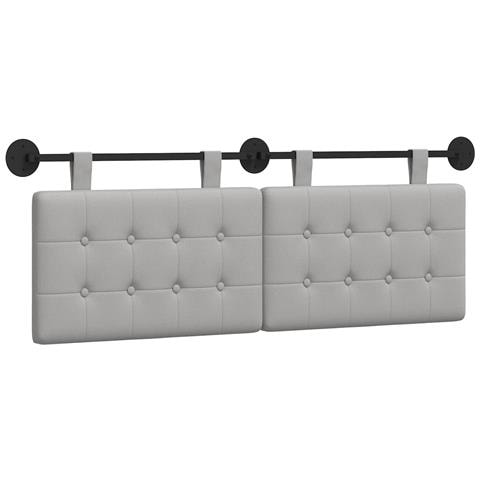 Testata appesa Grigio Nuvola 150 x 55 x 5 cm Tessuto - Foto 1