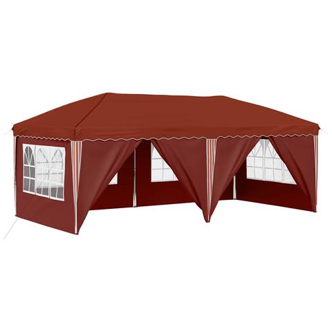 Tenda per feste a pop-up 575 x 288 x 245 cm Terracotta - Foto 1